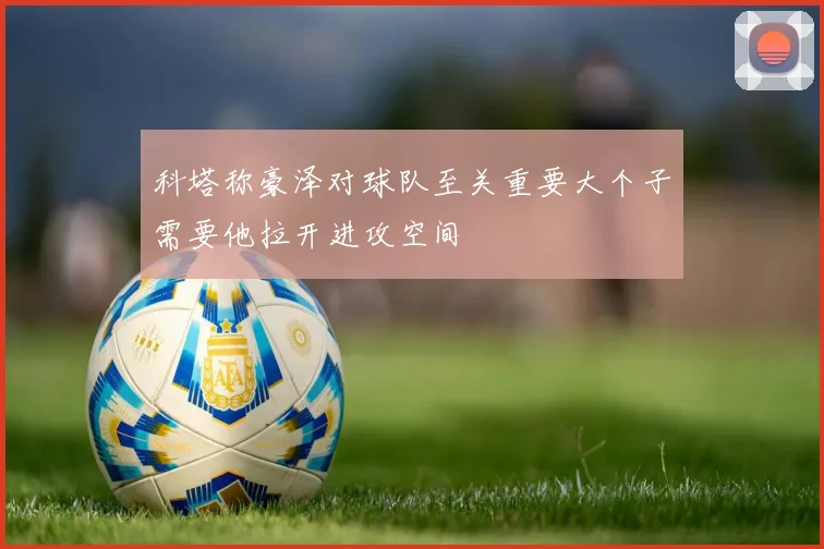 科塔称豪泽对球队至关重要大个子需要他拉开进攻空间